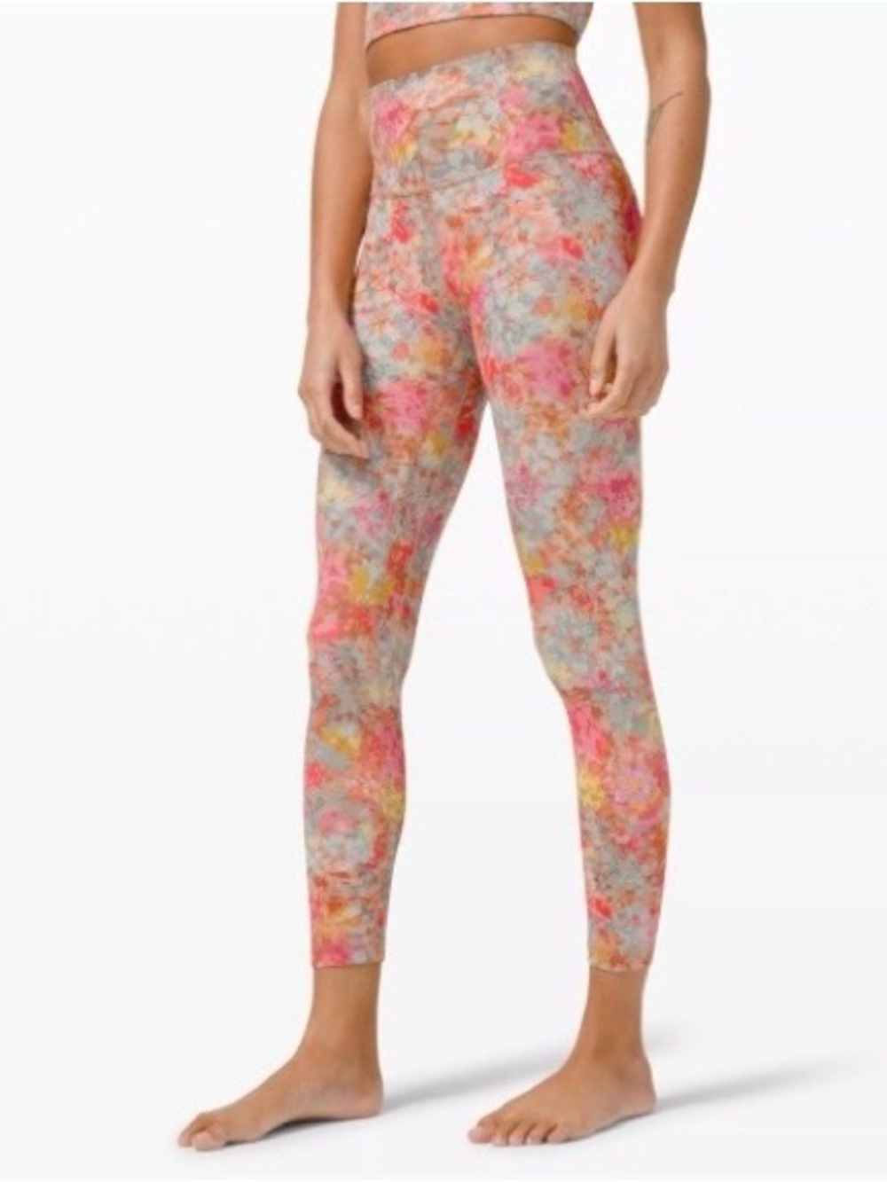 lululemon athletica Align Floral Multi High-Rise Leggings. 25”. Size 4. EUC.